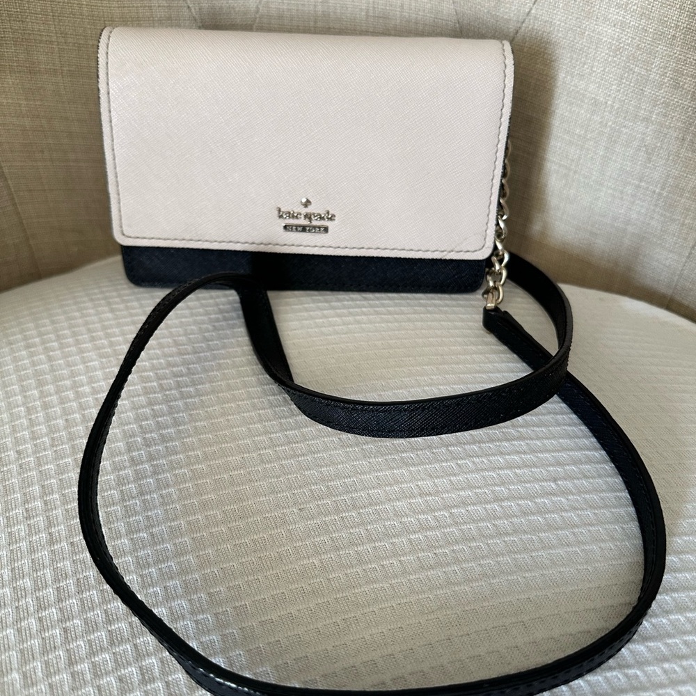 Kate Spade Cream and Black Crossbody Bag